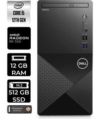 Dell Vostro 3910MT N7519VDT3910P407 Harici Radeon RX 550 Intel Core i5 12400 12 GB Ram 512 GB SSD Tower Windows 11 Pro Masaüstü Bilgisayar + PER4 BELLEK