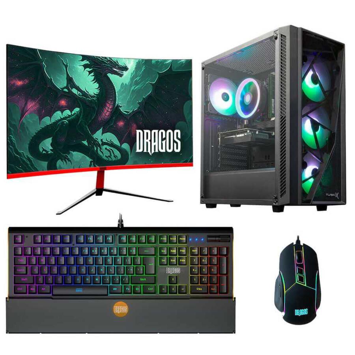 Dragos DRX3807 Harici GeForce RTX 3070 AMD Ryzen 5 5600 16 GB Ram 512 GB SSD Tower FreeDos 27 inç Monitörlü Masaüstü Bilgisayar