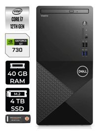 Dell Vostro 3910MT N7600VDT3910 Harici GeForce GT 730 4 GB Intel Core i7 12700 40 GB Ram 4 TB SSD Tower Windows 11 Pro Masaüstü Bilgisayar + PER4 BELLEK
