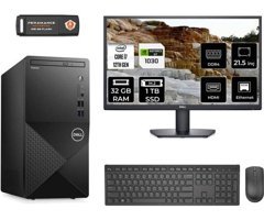 Dell Vostro 3910MT N7600VDT3910MNT3328 Harici GeForce GT 1030 Intel Core i7 12700 32 GB Ram 1 TB SSD Tower FreeDos 21.5 inç Monitörlü Masaüstü Bilgisayar + PER4 BELLEK