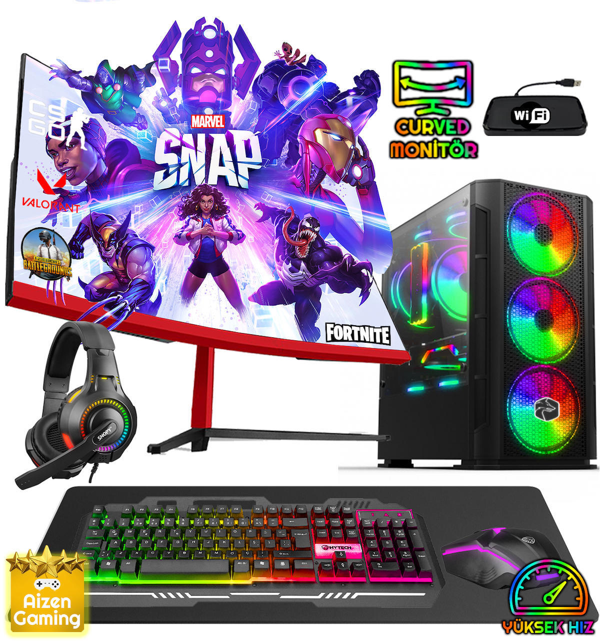 Biggamex SL15 Harici Radeon RX 550 AMD Ryzen 5 3600 16 GB Ram DDR4 1 TB HDD + 256 GB SSD Tower FreeDos Masaüstü Bilgisayar