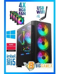 Biggamex HB05 Harici Radeon RX 550 Intel Core i5 10400F 16 GB Ram 1 TB HDD + 128 GB SSD Tower FreeDos Masaüstü Bilgisayar