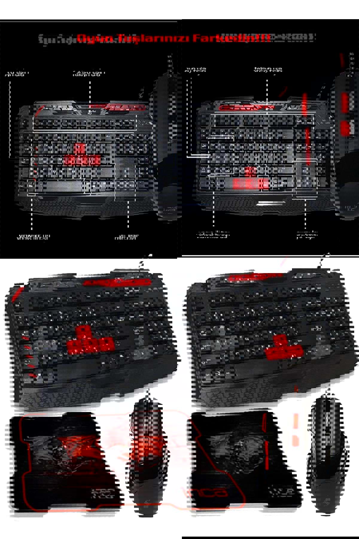 Lucifer EKO Harici Radeon R7 240 Intel Core i5 650 8 GB Ram 120 GB HDD + 128 GB SSD Tower FreeDos 19.5 inç Monitörlü Masaüstü Bilgisayar
