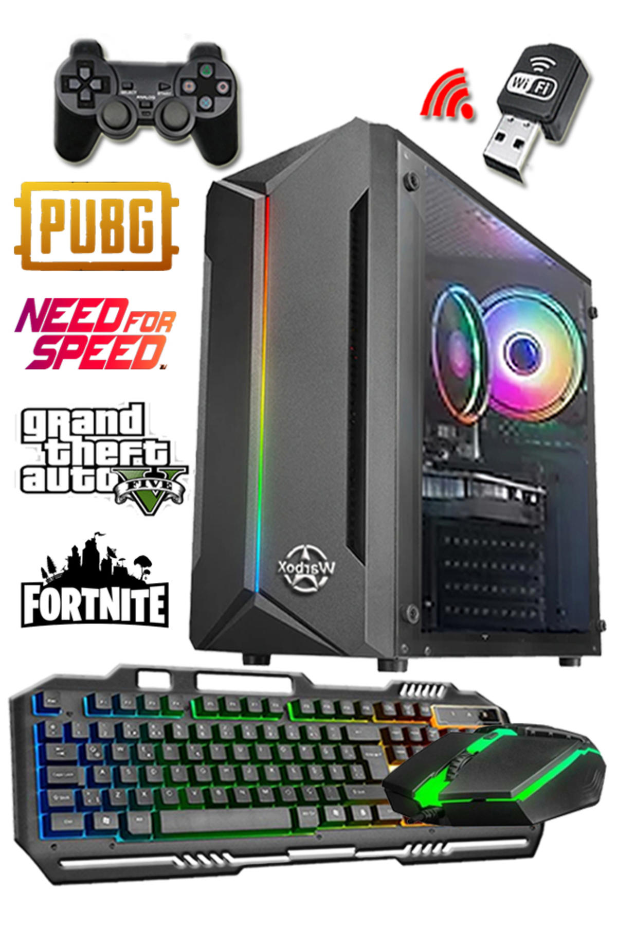 Dead MİX Harici Radeon R7 240 Intel Core i5 750 8 GB Ram 120 GB HDD + 128 GB SSD Tower FreeDos Masaüstü Bilgisayar