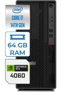 Lenovo Thinkstation P2 30FSS0VJ0059 Harici GeForce RTX 4060 Intel Core i7 14700 64 GB Ram DDR5 1 TB HDD + 2 TB SSD Tower FreeDos Masaüstü Bilgisayar