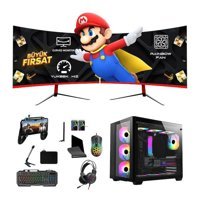 Ramtech Bf ROG Ekstra Harici GeForce RTX 3060 Ti Intel Core i5 9400F 16 GB Ram 1 TB HDD + 480 GB SSD Tower FreeDos 23.6 inç Monitörlü Masaüstü Bilgisayar