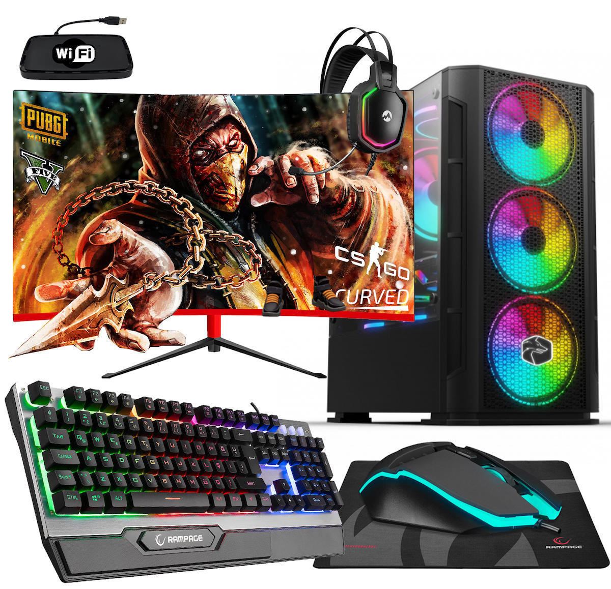 Biggamex DG46 Harici GeForce GTX 1050 Ti Intel Core i5 10400F 32 GB Ram DDR4 1 TB HDD + 256 GB SSD Tower FreeDos Masaüstü Bilgisayar
