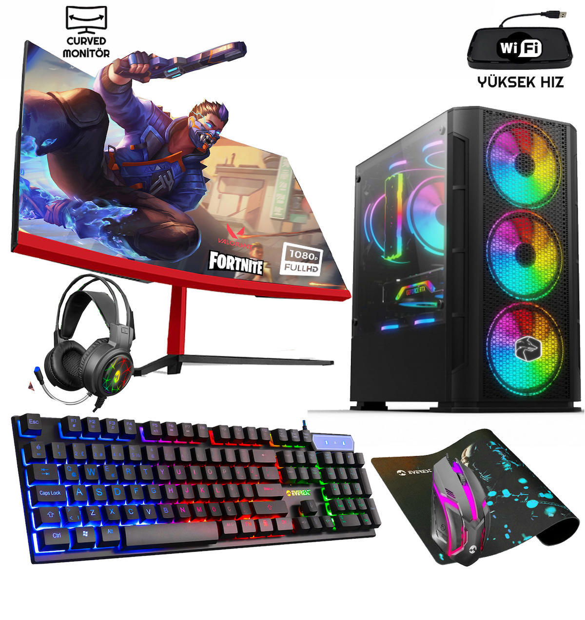 Biggamex ZP61 Harici GeForce GTX 1650 Intel Core i5 3470 16 GB Ram DDR3 1 TB HDD + 256 GB SSD Tower FreeDos Masaüstü Bilgisayar