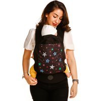 Baby Plus Fashion Yıldızlı 4-20 kg Kapasiteli Oturaklı Her Yöne Kanguru Siyah