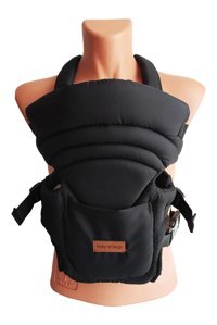 Baby Hugs Zero Plus 3-12 kg Kapasiteli Oturaklı Her Yöne Kanguru Siyah