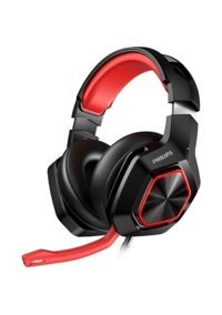 Philips TAG1115 3.5 mm Gürültü Önleyici Mikrofonlu Kablolu Oyuncu Kulak Üstü Kulaklık Kırmızı-Siyah