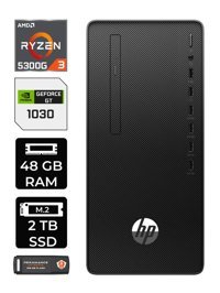 HP 295 G9 6D391EA Harici GeForce GT 1030 AMD Ryzen 3 5300G 48 GB Ram 2 TB SSD Tower Windows 11 Pro Masaüstü Bilgisayar + PER4 BELLEK
