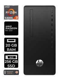 HP 295 G9 6D391EA Harici Radeon RX 550 AMD Ryzen 3 5300G 20 GB Ram 256 GB SSD Tower FreeDos Masaüstü Bilgisayar + PER4 BELLEK