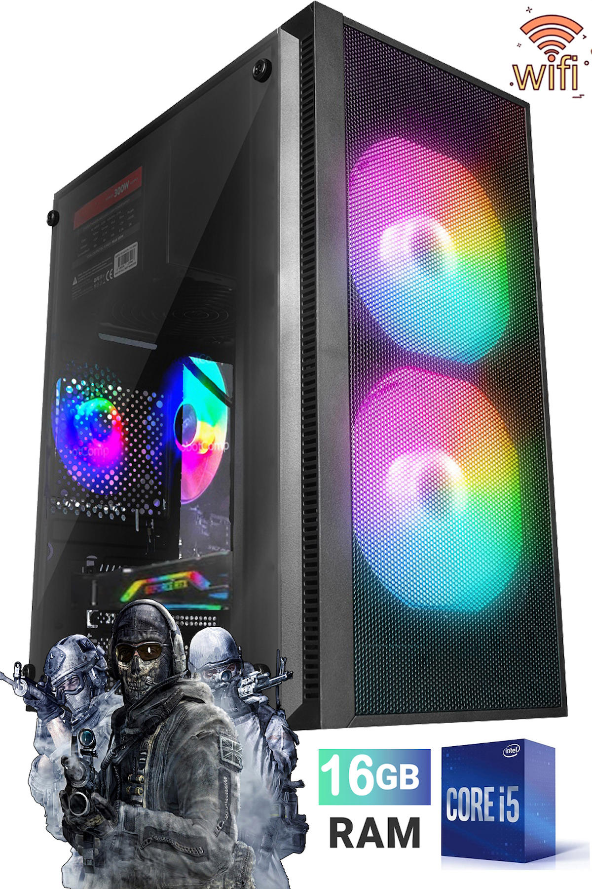 J-Tech GX254 Harici Radeon R7 240 Intel Core i5 6500 16 GB Ram 1 TB SSD Tower FreeDos Masaüstü Bilgisayar