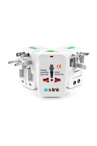 S-Link Slx-04A Tekli Soket 2'li USB Kablosuz Tekli Akım Korumalı Priz