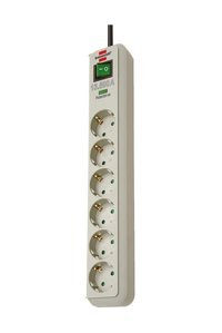 Brennenstuhl Eko Line 6 6'lı Soket 1.5 metre Kablolu Çiftli Akım Korumalı Priz