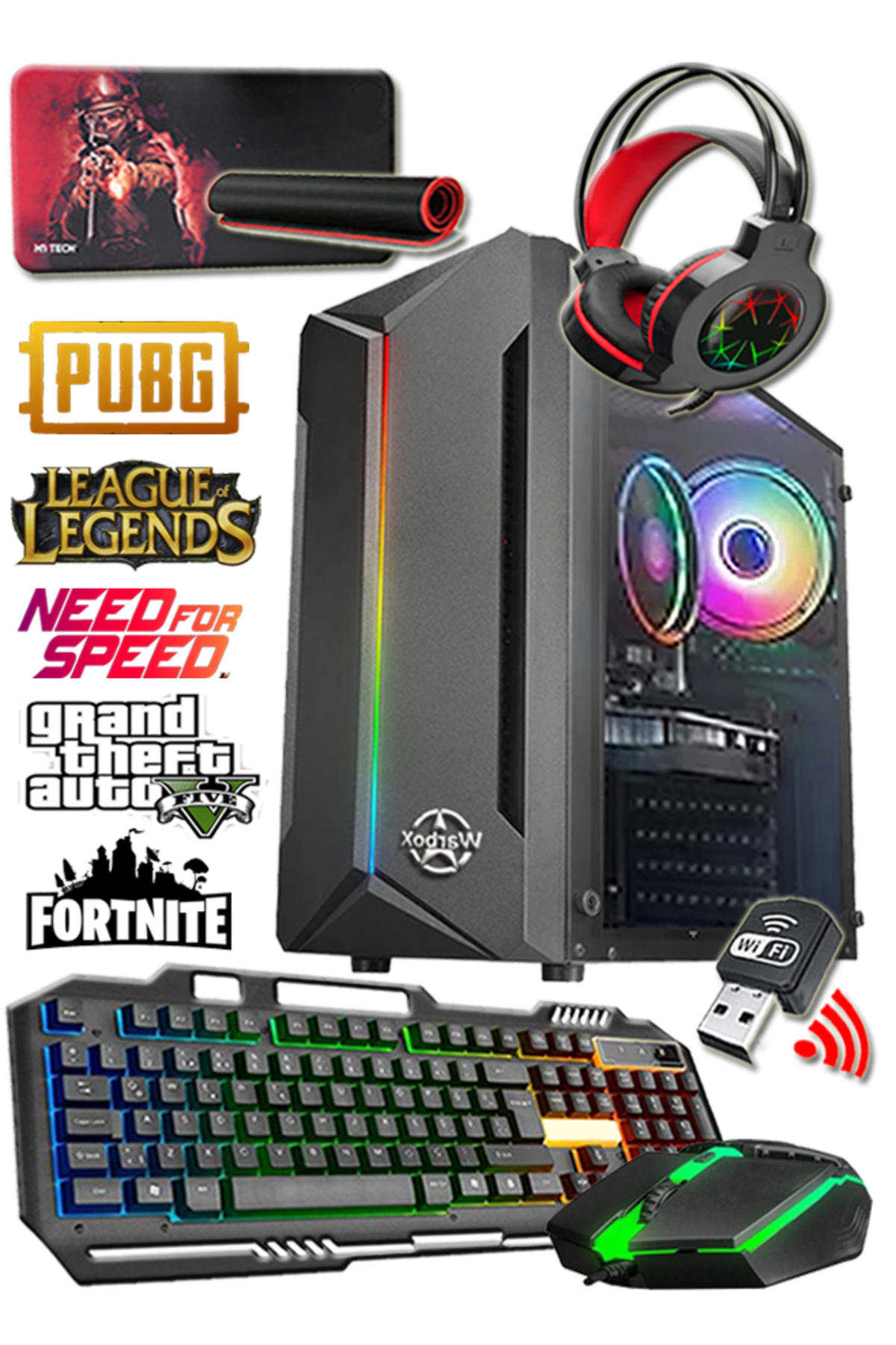 Killjoy MAX Harici Radeon R7 240 Intel Core i5 750 8 GB Ram 256 GB SSD Tower FreeDos Masaüstü Bilgisayar