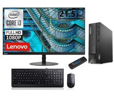 Lenovo Thinkcentre Neo 50S SFF SFFN11SX002VTX37 Harici GeForce RTX 3060 Ti Intel Core i3 12100 8 GB Ram 256 GB SSD Slim Tower Windows 11 Pro 21.5 inç Monitörlü Masaüstü Bilgisayar