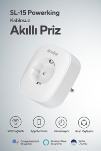 S-Link Sl-15 Tekli Soket Kablosuz Tekli Akım Korumalı Priz