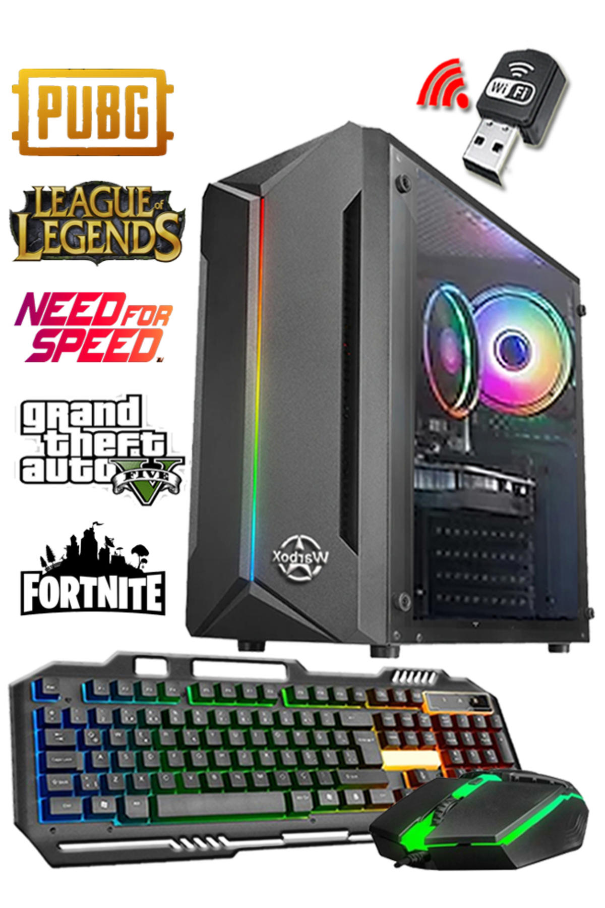Killjoy MİX Harici Radeon R7 240 Intel Core i5 750 8 GB Ram 128 GB SSD Tower FreeDos Masaüstü Bilgisayar