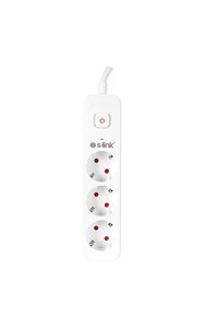 S-Link Spg301S 3'lü Soket 1.5 metre Kablolu Tekli 750 J Akım Korumalı Priz