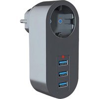 Holly 3'lü Soket 3'lü USB Kablosuz Tekli Akım Korumalı Priz