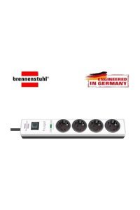 Brennenstuhl Hugo 4 4'lü Soket 2 metre Kablolu Çiftli Akım Korumalı Priz