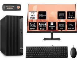 HP Pro Tower 400 G9 6U3M9EAMNT1406 Harici Radeon RX 550 Intel Core i7 12700 12 GB Ram 256 GB SSD Tower Windows 11 Pro 23.8 inç Monitörlü Masaüstü Bilgisayar + PER4 BELLEK