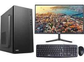 Izoly M145 Dahili Intel HD Graphics Intel Core i5 520M 8 GB Ram 256 GB SSD Tower FreeDos 19 inç Monitörlü Masaüstü Bilgisayar