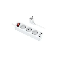 Hoco Ns2 3'lü Soket 1.8 metre 3'lü USB Kablolu Çiftli Akım Korumalı Priz
