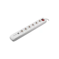 Violeda 6'lı Soket 1 metre 2'li USB Kablolu Tekli Akım Korumalı Priz