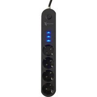 Mero 4'lü Soket 2 metre 3'lü USB Kablolu Çiftli Akım Korumalı Priz