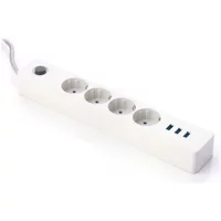 Findit 4'lü Soket 3'lü USB Kablolu Çiftli Akım Korumalı Priz