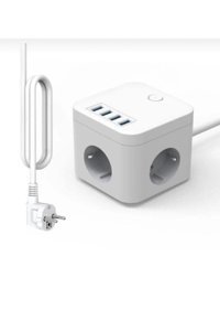 Cata Ct-3002 3'lü Soket 1.5 metre 4'lü USB Kablolu Çiftli Akım Korumalı Priz