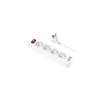 Hoco Ns1 4'lü Soket 1.8 metre 2'li USB Kablolu Tekli Akım Korumalı Priz