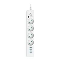 Fulltech Ftr-06 4'lü Soket 2 metre 3'lü USB Kablolu Tekli Akım Korumalı Priz