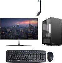 Izoly M110 GLASS Harici GeForce RTX 3060 Ti Intel Core i5 3470 16 GB Ram 256 GB SSD Tower FreeDos 22 inç Monitörlü Masaüstü Bilgisayar