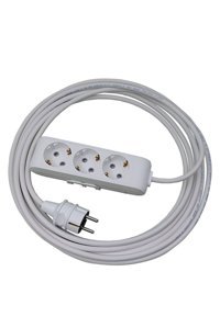 Vi̇ko 3600 W Kalın Topraklı 3'lü 20 m Uzatma Kablolu Priz Beyaz