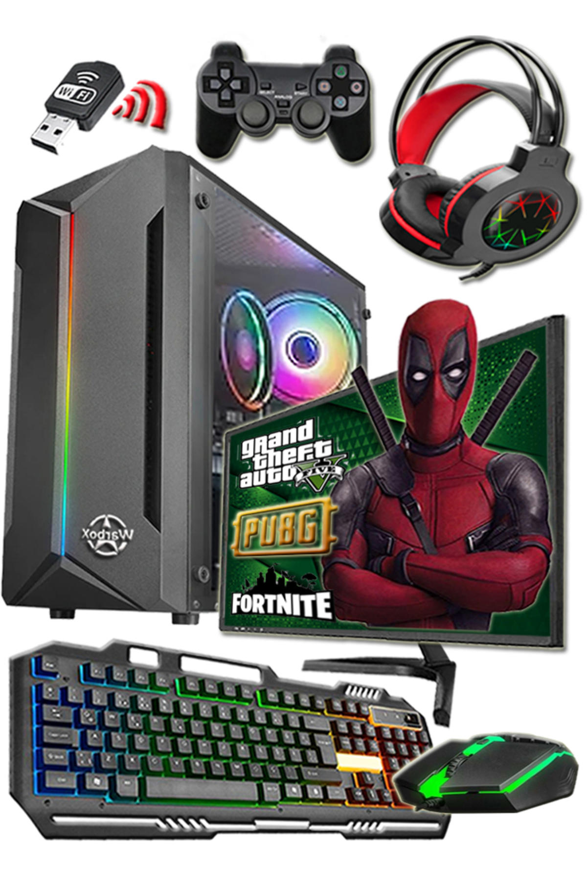 Dead Pro Harici Radeon R7 240 Intel Core i5 750 8 GB Ram 250 GB HDD + 250 GB SSD Tower FreeDos 19.5 inç Monitörlü Masaüstü Bilgisayar