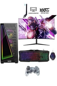Izoly İZOLY JET X TM Harici GeForce GTX 1660 Super Intel Core i5 4590 16 GB Ram 256 GB SSD Tower FreeDos 24 inç Monitörlü Masaüstü Bilgisayar