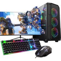 Rogame RKT660029 Harici Radeon RX 550 Intel Core i3 10100 8 GB Ram 120 GB + 1 TB SSD Tower FreeDos 21.5 inç Monitörlü Masaüstü Bilgisayar