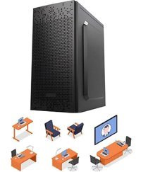 Oleas WKS143 Harici GeForce RTX 3060 Ti Intel Core i3 2120 16 GB Ram 512 GB SSD Tower FreeDos Masaüstü Bilgisayar