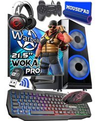Warbox WOKA Pro Harici Radeon R7 240 Intel Core i7 2600 16 GB Ram 250 GB HDD + 256 GB SSD Tower FreeDos 21.5 inç Monitörlü Masaüstü Bilgisayar
