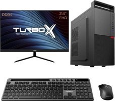 Turbox TX5183 Harici GeForce RTX 3060 Ti Intel Core i5 8400 32 GB Ram DDR4 512 GB SSD Tower FreeDos 21.5 inç Monitörlü Masaüstü Bilgisayar