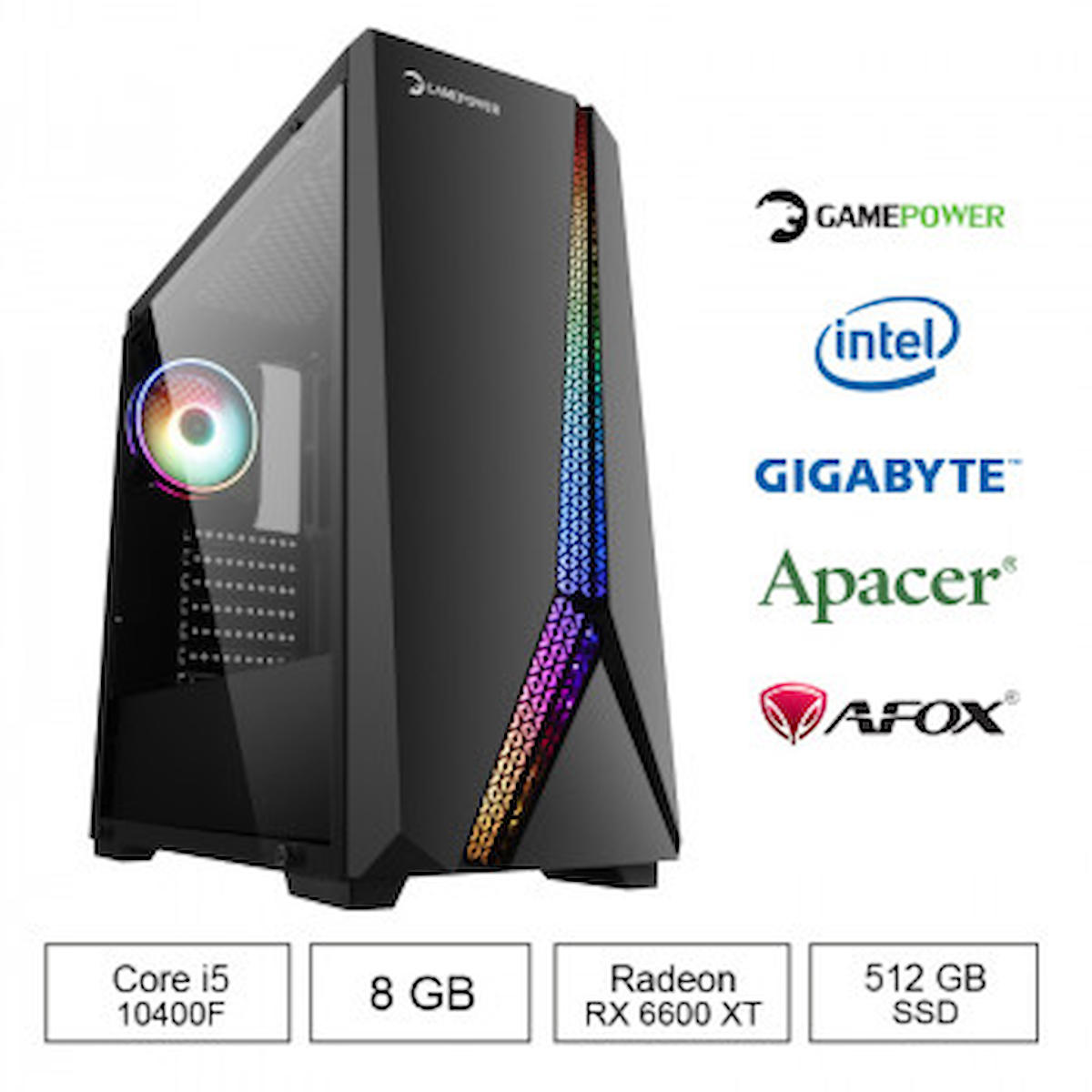 Oxpc OXPC-5000 Dahili Intel UHD Graphics Intel Core i5 11400 8 GB Ram 512 GB SSD Tower FreeDos Masaüstü Bilgisayar
