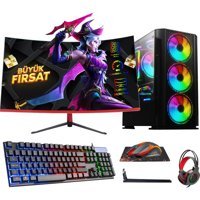 Ramtech Bf ROG Plus Harici GeForce RTX 3060 Ti Intel Core i5 9400F 4 GB Ram 480 GB SSD Tower FreeDos 23.6 inç Monitörlü Masaüstü Bilgisayar