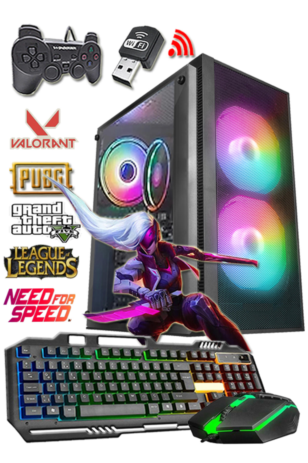 Power Boost Power MİX Harici GeForce GT 730 Intel Core i5 3470 8 GB Ram 250 GB HDD + 256 GB SSD Tower FreeDos Masaüstü Bilgisayar
