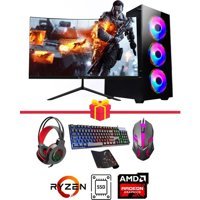 Ramtech DG370 Harici Radeon RX 550 AMD Ryzen 5 3600 32 GB Ram 512 GB SSD Tower Windows 11 Pro 23.8 inç Monitörlü Masaüstü Bilgisayar