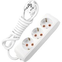 Viko Multi-Let 3500 W Kalın Topraklı 3'lü 10 m Uzatma Kablolu Priz Beyaz