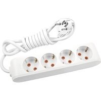 Viko 3500 W Kalın Topraklı 4'lü 5 m Uzatma Kablolu Priz Beyaz